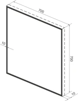 Зеркало Wellsee 7 Rays’ Spectrum 70х70 черное матовое Зеркало Wellsee 7 Rays’ Spectrum 70х70 черное матовое