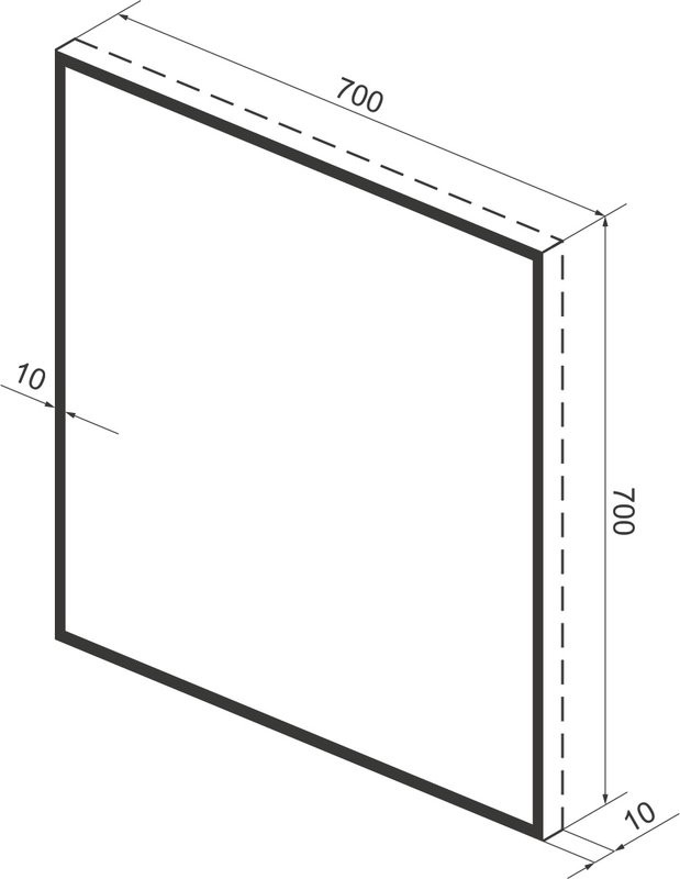 Зеркало Wellsee 7 Rays’ Spectrum 70х70 черное матовое