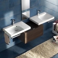 Раковина Hatria Grandangolo SX Y0XK01 75, без готовых отверстий под смеситель