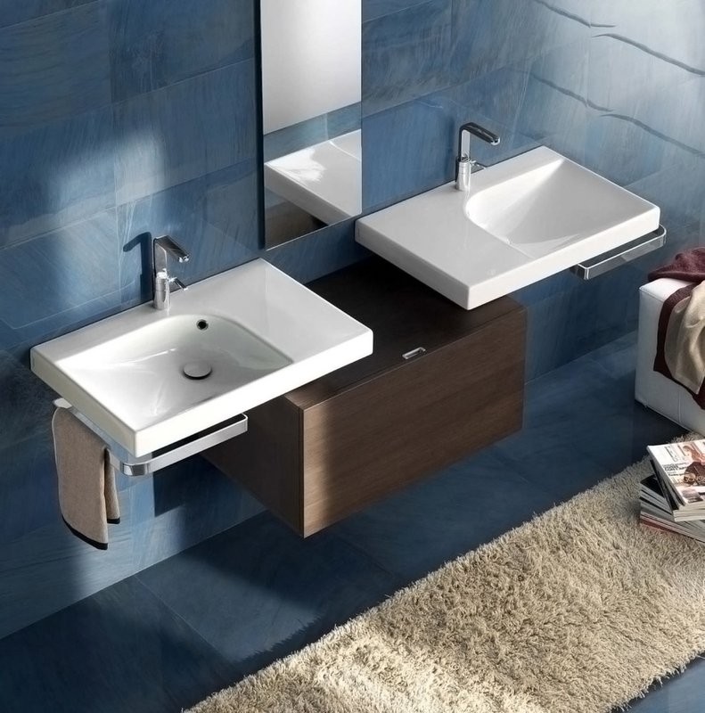 Раковина Hatria Grandangolo SX Y0XK01 75, без готовых отверстий под смеситель