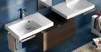 Раковина Hatria Grandangolo SX Y0XK01 75, без готовых отверстий под смеситель