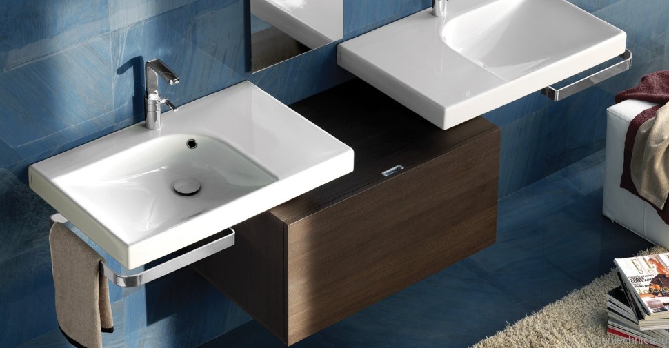 Раковина Hatria Grandangolo SX Y0XK01 75, без готовых отверстий под смеситель