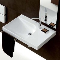 Раковина Hatria Grandangolo SX Y0XK01 75, без готовых отверстий под смеситель