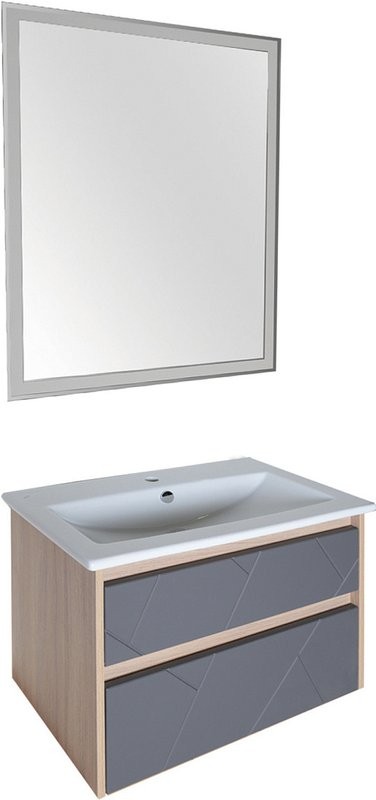 Мебель для ванной комнаты ASB-Mebel Диана 75 серый глянец
