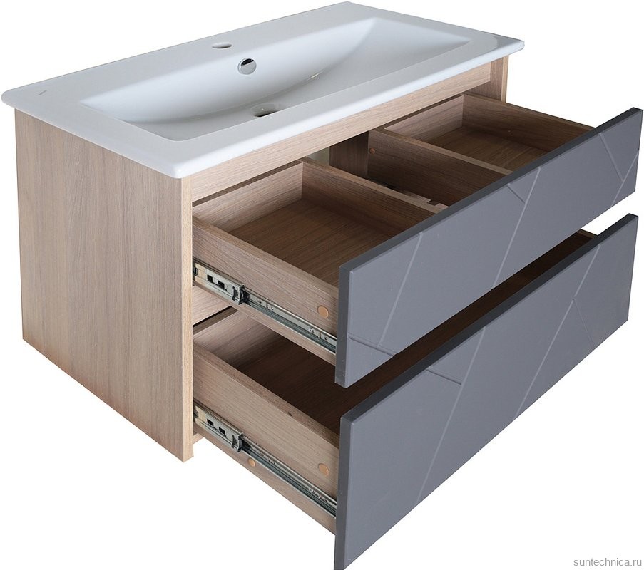 Мебель для ванной комнаты ASB-Mebel Диана 75 серый глянец