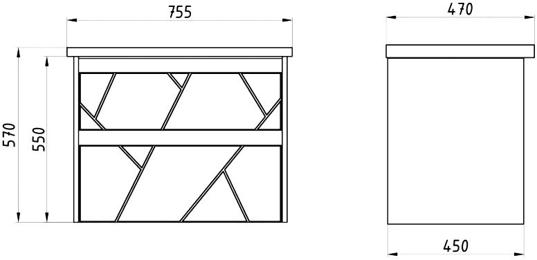 Мебель для ванной комнаты ASB-Mebel Диана 75 серый глянец