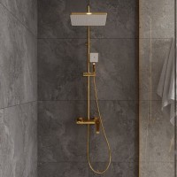 Душевая стойка STWORKI Готланд W1H303-G золото глянец