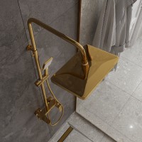 Душевая стойка STWORKI Готланд W1H303-G золото глянец