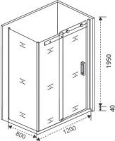 Душевой уголок Good Door Galaxy WTW+SP-C-В 120x80, профиль черный + очиститель для стекол