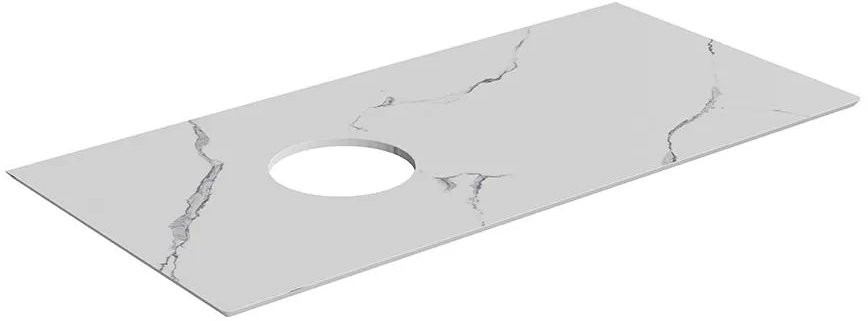 Мебель для ванной комнаты KERAMA MARAZZI Iconico 100 подвесная, 1 ящик, черная, столешница CO5, с раковиной Sabbia 50, белой глянцевой