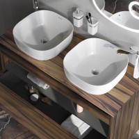 Тумба с раковиной AM.PM Func 120 дуб крафт, со столешницей, раковина M8FWCC30430WG