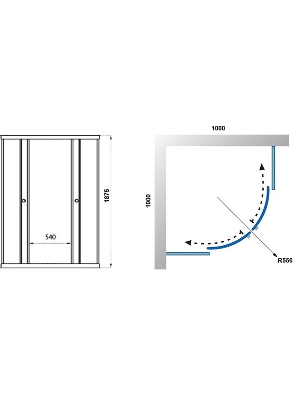 Душевой уголок Triton Стандарт 100x100 см, ультра