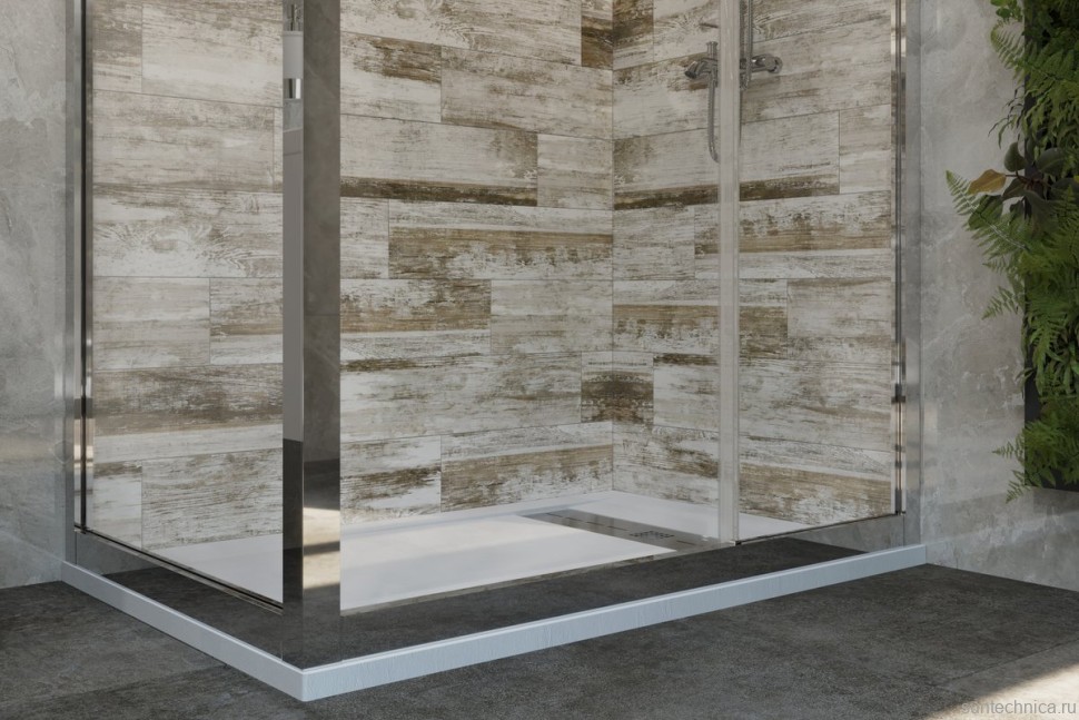 Поддон для душа Aquanet Delight 120x80 белый камень, с сифоном