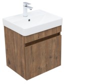Тумба с раковиной Aquanet Оптима 50 подвесная, дуб рустикальный