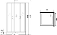 Душевая кабина Grossman Elegance GR251Q 90х90 см, без крыши