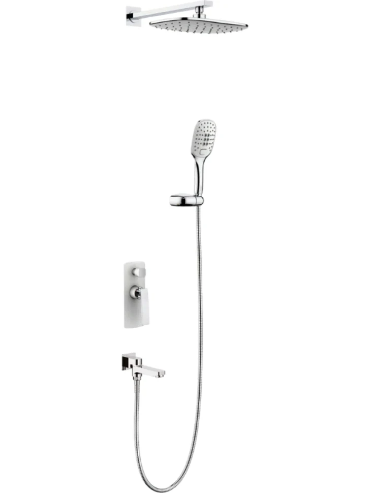 Душевой комплект Timo Helmi SX-4099/00-16SM С ВНУТРЕННЕЙ ЧАСТЬЮ, хром-белый
