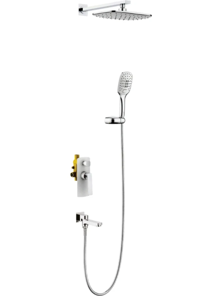Душевой комплект Timo Helmi SX-4099/00-16SM С ВНУТРЕННЕЙ ЧАСТЬЮ, хром-белый