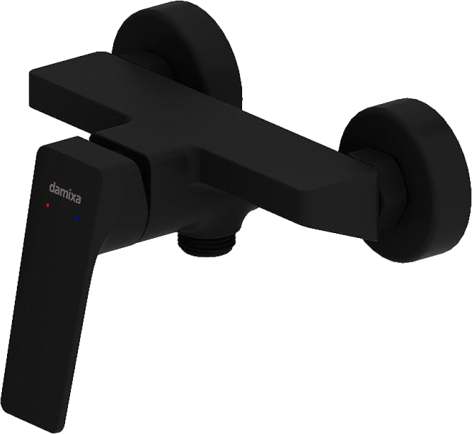 Душевой комплект Смеситель для душа Damixa Merkur 402000300 черный + Гарнитур Galaxy DX75150300