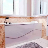 Ванна из искусственного камня Фэма Алассио 150x75 см, пристенная, белая, на ножках