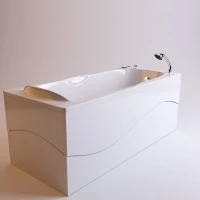 Ванна из искусственного камня Фэма Алассио 150x75 см, пристенная, белая, на ножках