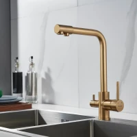 Смеситель для кухни Shevanik S328G золотой сатин Смеситель для кухни Shevanik S328G золотой сатин