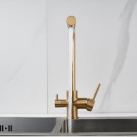 Смеситель для кухни Shevanik S328G золотой сатин
