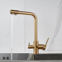 Смеситель для кухни Shevanik S328G золотой сатин