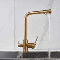 Смеситель для кухни Shevanik S328G золотой сатин