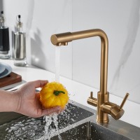 Смеситель для кухни Shevanik S328G золотой сатин