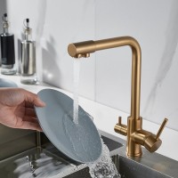 Смеситель для кухни Shevanik S328G золотой сатин