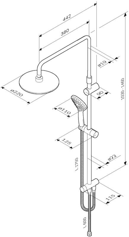 Душевой комплект Смеситель для душа AM.PM X-Joy + Стойка Gem