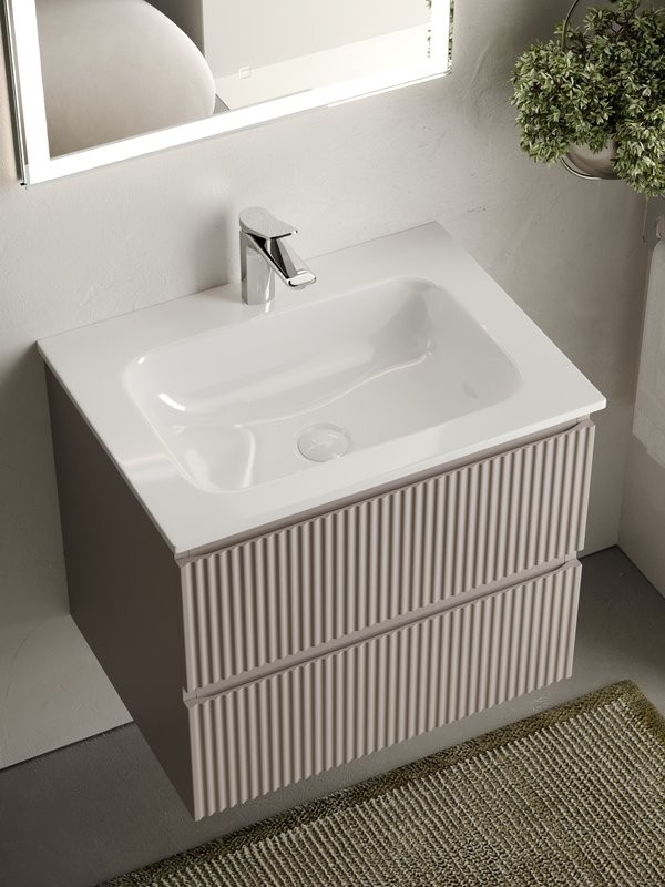 Тумба с раковиной Sancos Snob R 60 см, doha soft