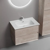 Мебель для ванной комнаты Sancos Marmi 2.0 70 дуб галифакс натуральный, раковина CN7007