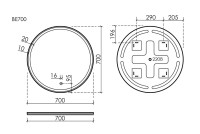 Мебель для ванной комнаты Sancos Marmi 2.0 70 дуб галифакс натуральный, раковина CN7007