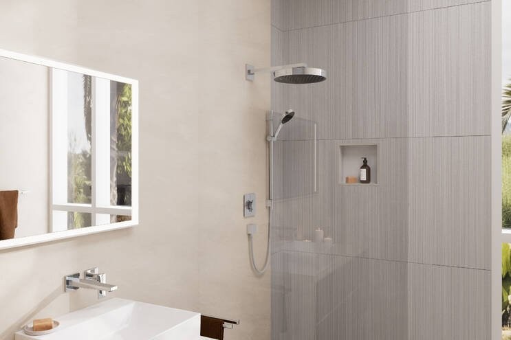 Кронштейн для верхнего душа Hansgrohe Square 27694000 38,9 см, хром