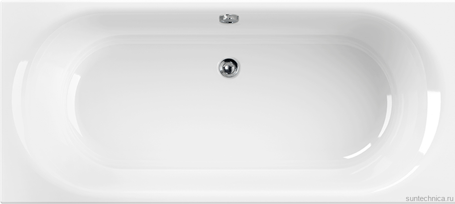 Акриловая ванна Cezares Metauro 180x80 см, пристенная, белая, на ножках