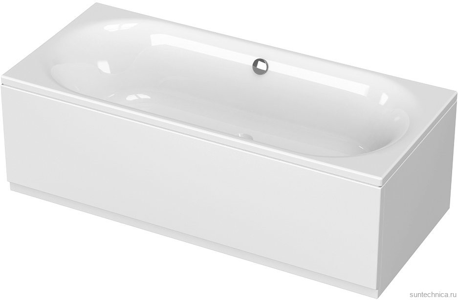 Акриловая ванна Cezares Metauro 180x80 см, пристенная, белая, на ножках
