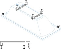 Акриловая ванна Cezares Metauro 180x80 см, пристенная, белая, на ножках