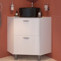 Мебель для ванной комнаты STWORKI Лунд 60 белая, с раковиной на выбор