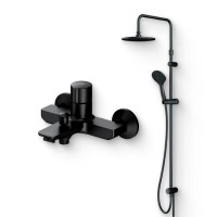 Душевой комплект Смеситель AM.PM X-Joy TouchReel F85A10522 черный + Стойка Gem F0790022 Душевой комплект Смеситель AM.PM X-Joy TouchReel F85A10522 черный + Стойка Gem F0790022