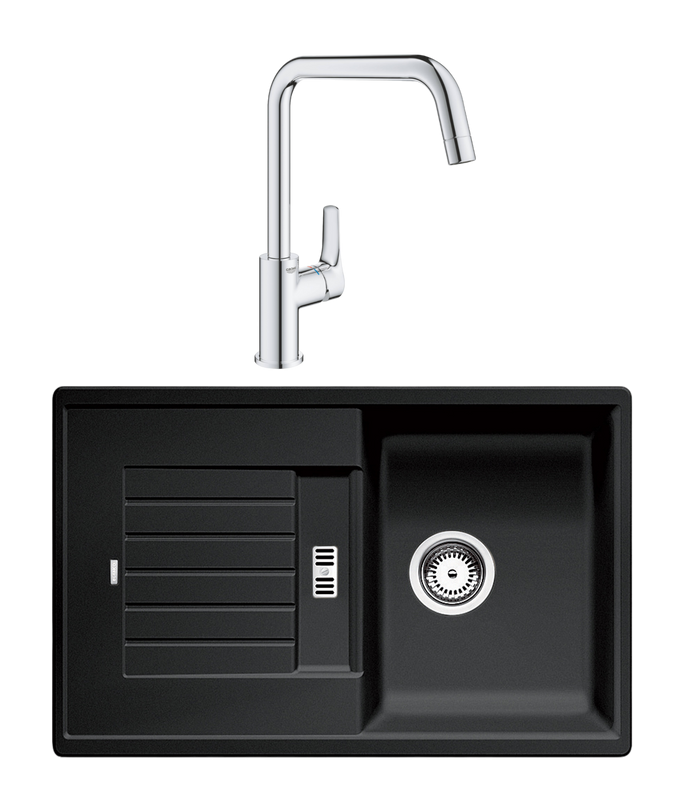 Комплект Мойка Blanco Zia 45S 514732 антрацит + Смеситель Grohe Eurosmart