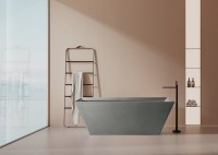 Ванна из искусственного камня AltroBagno Francesca 090104 170x75 см, отдельностоящая, на ножках, с донным клапаном, с подголовником