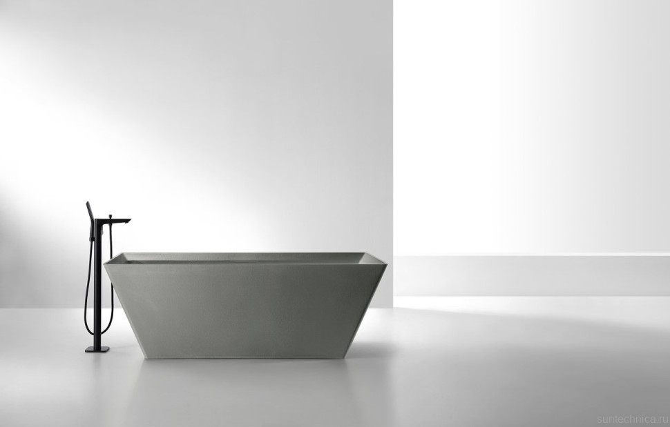 Ванна из искусственного камня AltroBagno Francesca 090104 170x75 см, отдельностоящая, на ножках, с донным клапаном, с подголовником