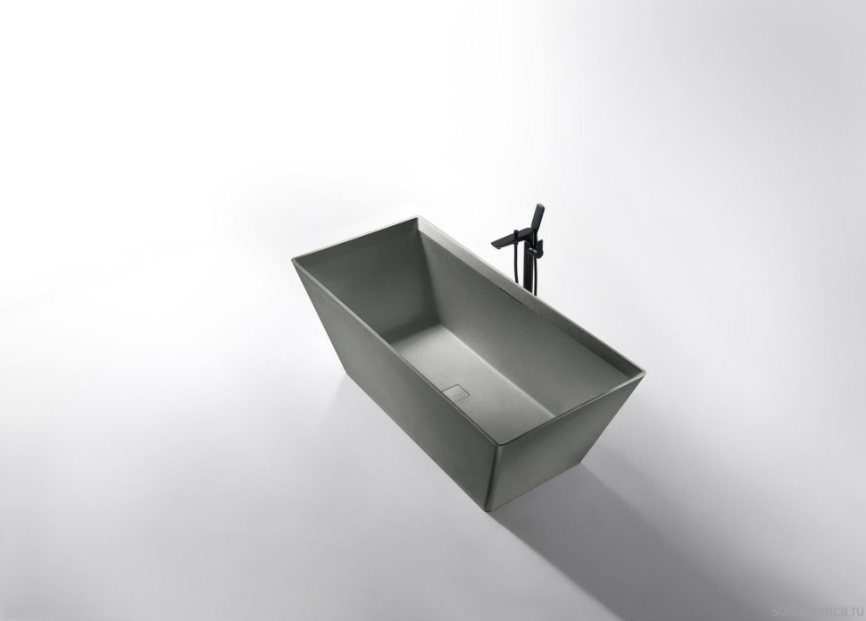 Ванна из искусственного камня AltroBagno Francesca 090104 170x75 см, отдельностоящая, на ножках, с донным клапаном, с подголовником