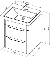 Мебель для ванной комнаты Aquanet София 50 2 ящика