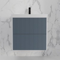 Тумба с раковиной Style Line Стокгольм 60 подвесная, графит софт
