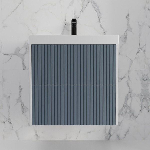 Тумба с раковиной Style Line Стокгольм 60 подвесная, графит софт