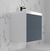 Тумба с раковиной Style Line Стокгольм 60 подвесная, графит софт