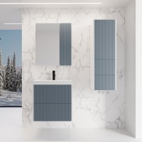 Тумба с раковиной Style Line Стокгольм 60 подвесная, графит софт