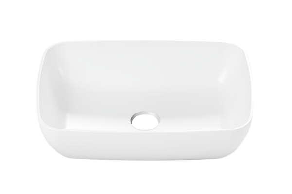 Накладная раковина Belux Турин 54 глянцевая белая, прямоугольная